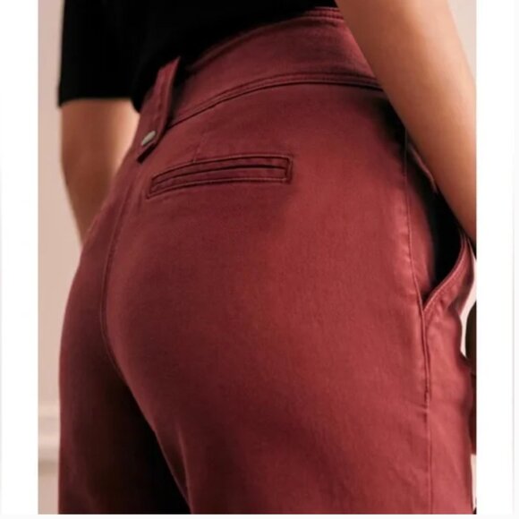 Sezane Burgundy Straight Leg Pants - Picture 2 of 7